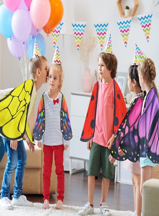 D.Q.Z Toddler Butterfly-Wings-Costume for Girls Princess Dress-Up Clothes, Spring Bug Toys for Kids Birthday Party Gifts Idea (Rainbow) - Image 4